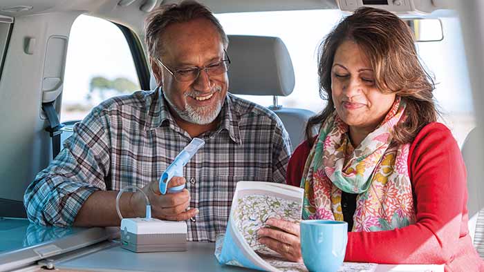 Administrez les m&eacute;dicaments de sorte qu'ils atteignent directement vos poumons