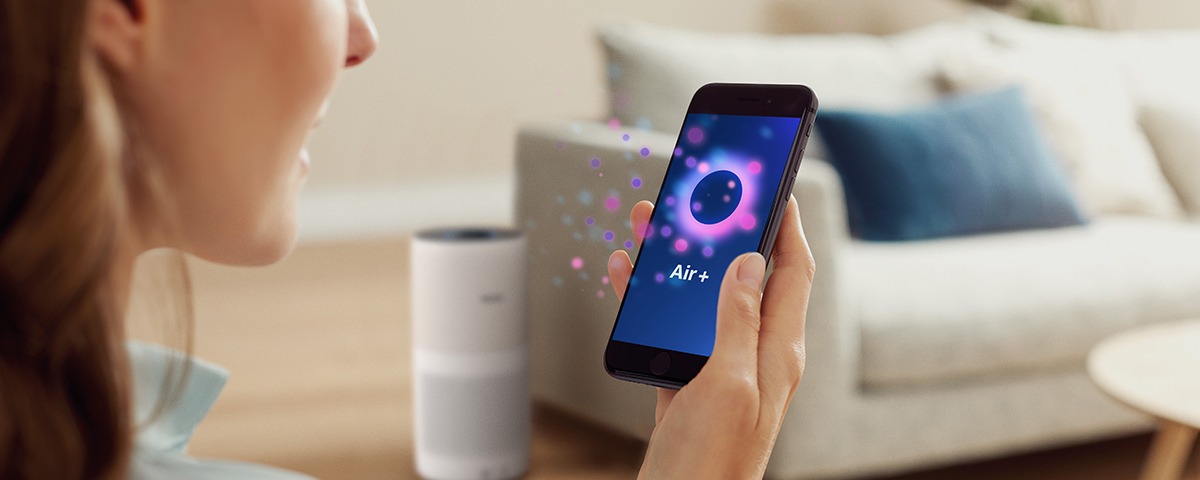 Philips Air+ App, Ihre intelligente L&ouml;sung f&uuml;r saubere Luft.