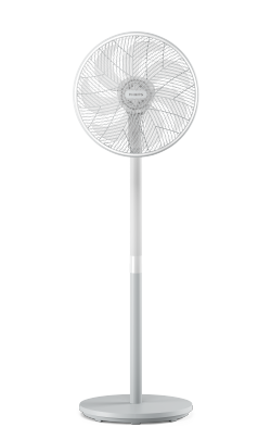 Ein hoher, wei&szlig;er Philips Standventilator 2000 Series, der um 90 Grad gedreht werden kann.