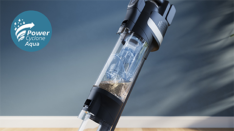 PowerCyclone Aqua​ sorgt daf&uuml;r, dass bei jeder Reinigung frisches Wasser verwendet wird