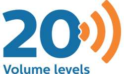 20 niveaux de volume