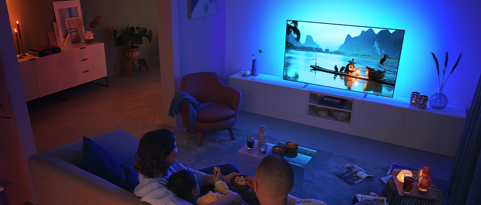 T&eacute;l&eacute;viseur Philips Ambilight | Le meilleur t&eacute;l&eacute;viseur pour les films et les soir&eacute;es cin&eacute;ma