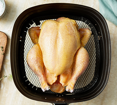 Ganzes H&auml;hnchen im Airfryer gegart