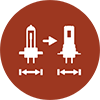 Symbol f&uuml;r den Direkteinbau der Lampe