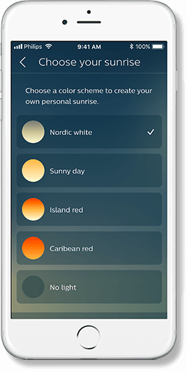 Application Somneo sur le t&eacute;l&eacute;phone